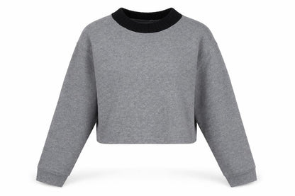 Womens UK Size S Zara Grey Cropped T-Shirt