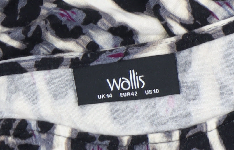 Womens UK Size 14 Wallis Multicoloured Tunic Blouse