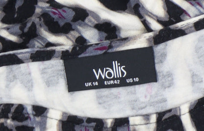 Womens UK Size 14 Wallis Multicoloured Tunic Blouse