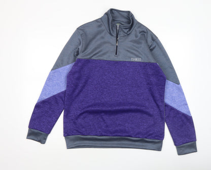 Mens UK Size 2XL THREE Purple Pullover Sweatshirt