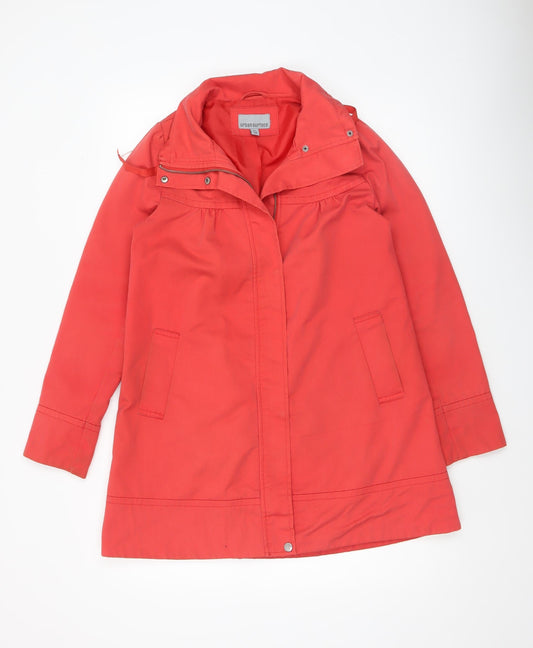 Womens UK Size S Urban Surface Red Rain Coat