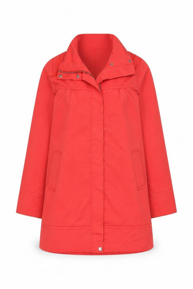 Womens UK Size S Urban Surface Red Rain Coat
