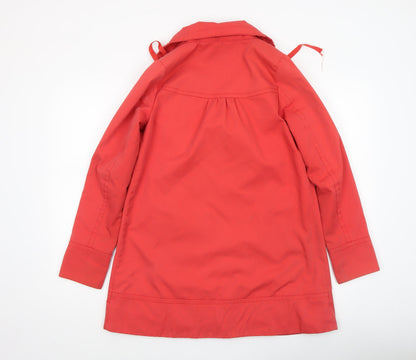 Womens UK Size S Urban Surface Red Rain Coat