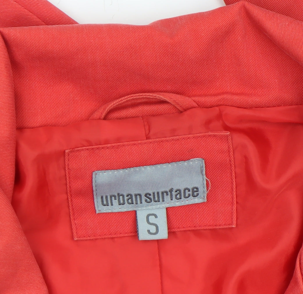 Womens UK Size S Urban Surface Red Rain Coat