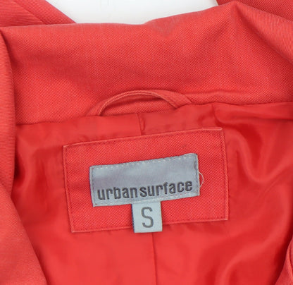 Womens UK Size S Urban Surface Red Rain Coat