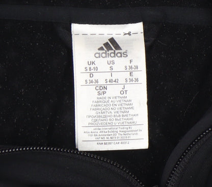 Womens UK Size S adidas Black Full Zip Sweatshirt