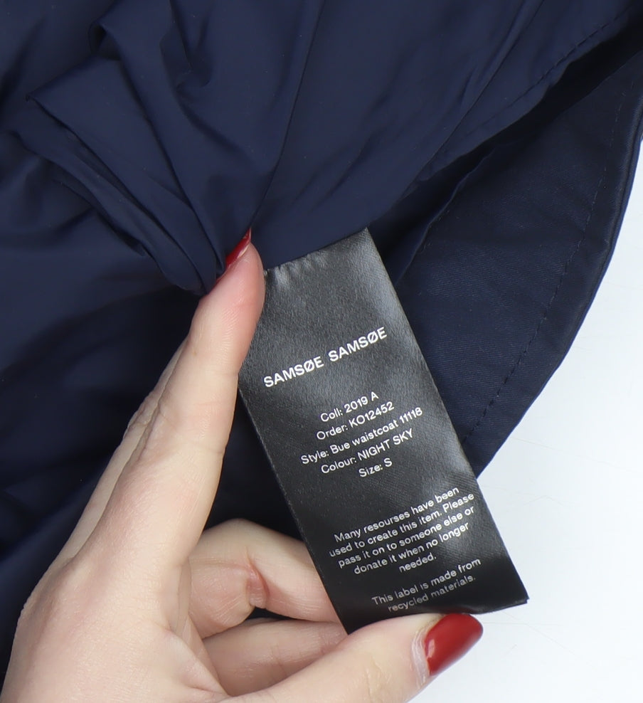 Womens UK Size S Samsøe Samsøe Blue Basic Jacket