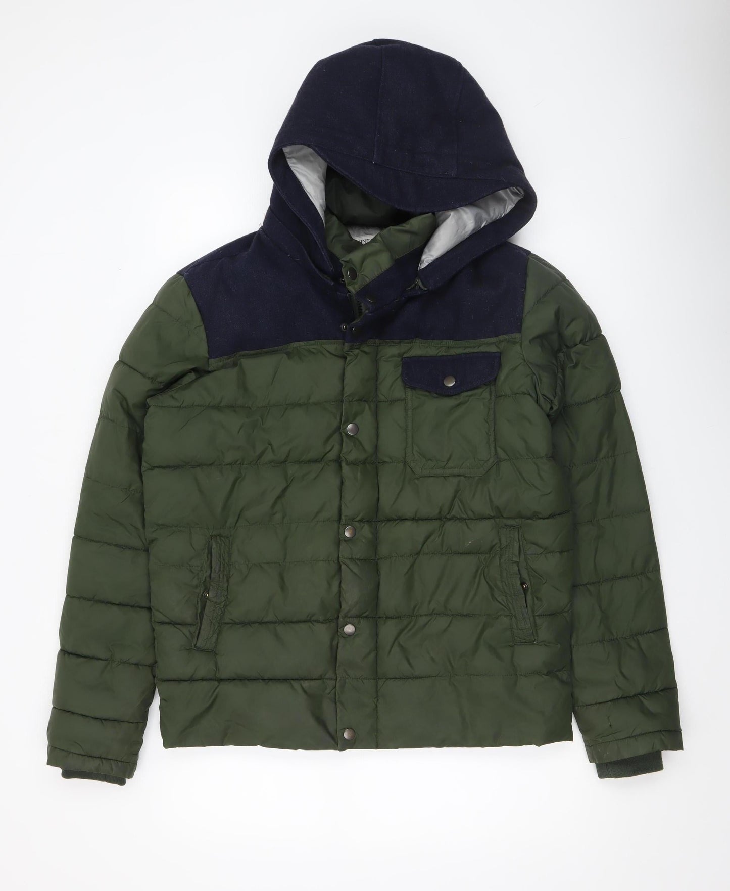 Mens UK Size S Statham Vintage Green Puffer Jacket
