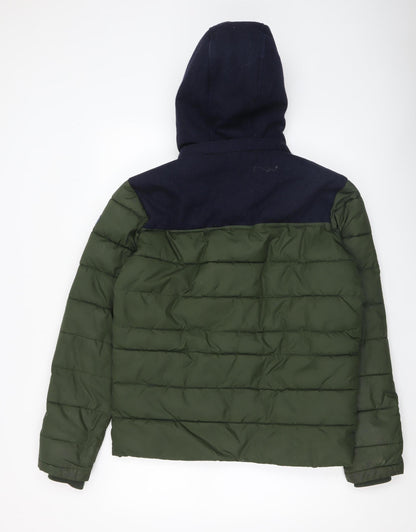 Mens UK Size S Statham Vintage Green Puffer Jacket