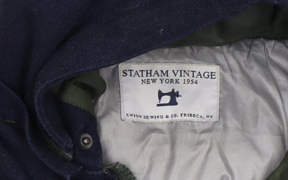 Mens UK Size S Statham Vintage Green Puffer Jacket