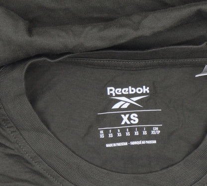 Reebok Men’s Green XS Crew Neck Cotton Short Sleeve T-Shirt