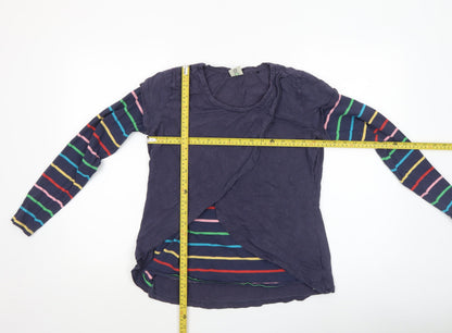 Womens UK Size 10 Frugi Blue Wrap T-Shirt
