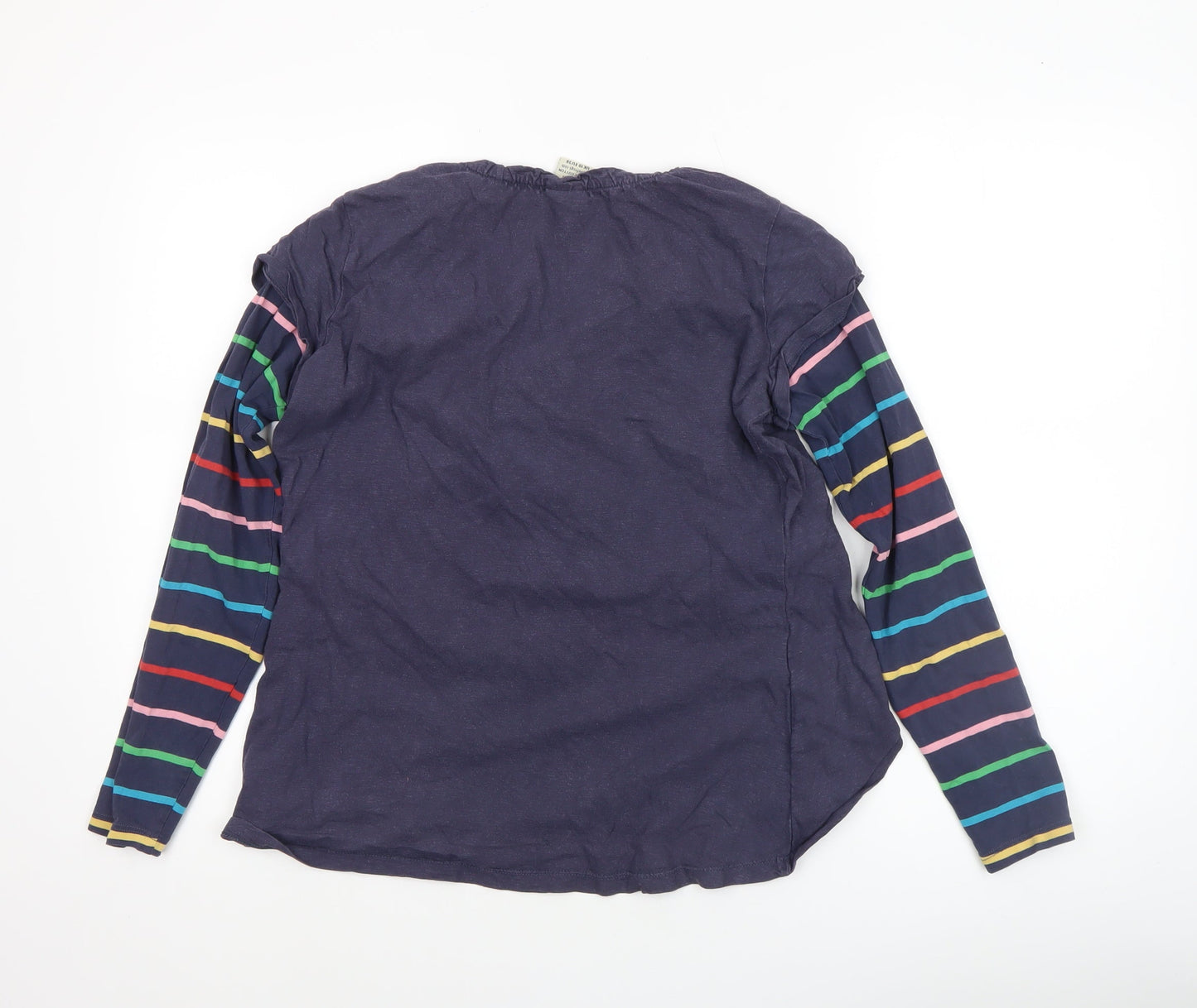 Womens UK Size 10 Frugi Blue Wrap T-Shirt