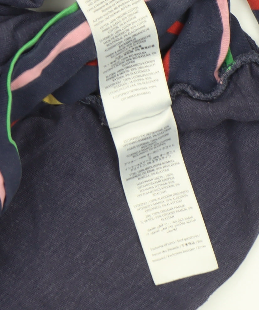 Womens UK Size 10 Frugi Blue Wrap T-Shirt