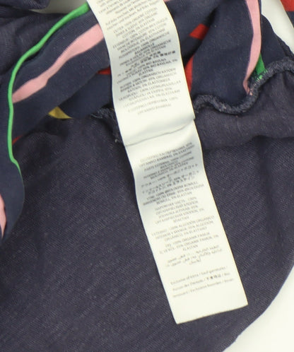 Womens UK Size 10 Frugi Blue Wrap T-Shirt