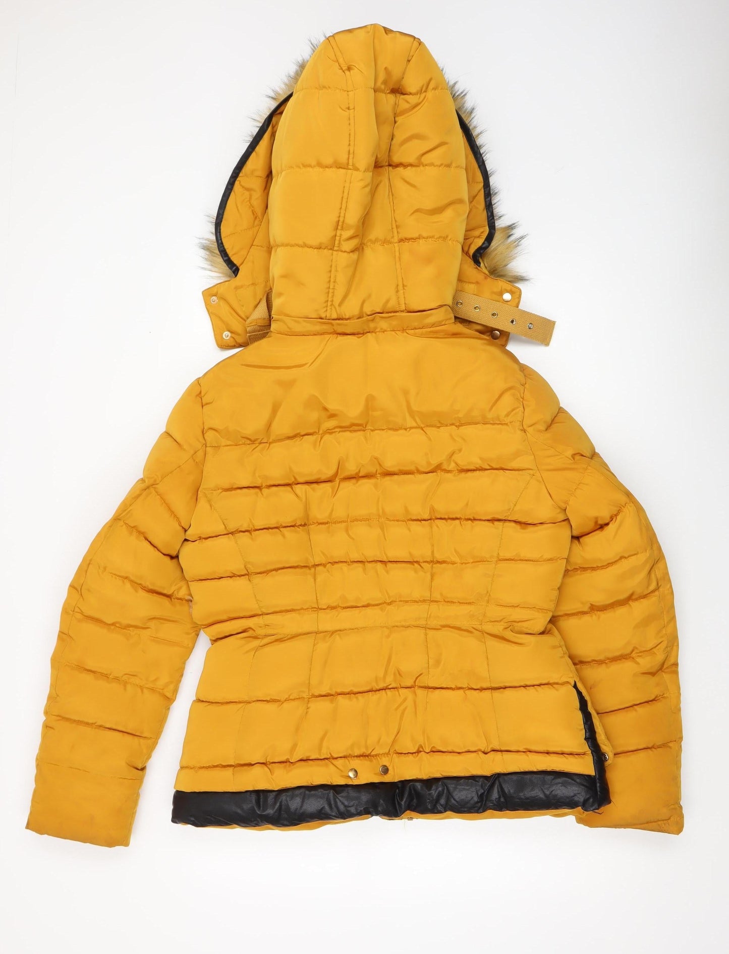 Womens UK Size L Melya Melody Yellow Puffer Jacket
