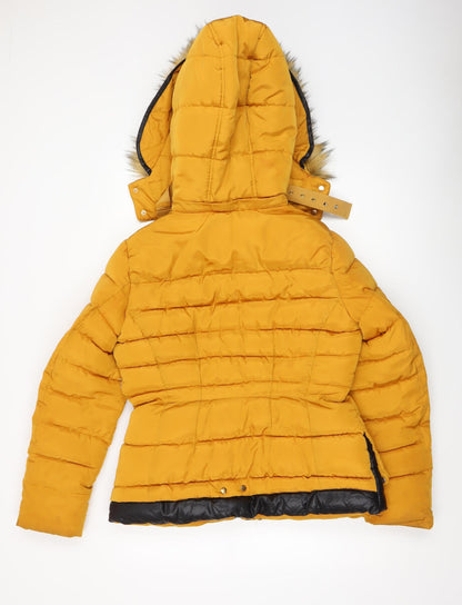 Womens UK Size L Melya Melody Yellow Puffer Jacket
