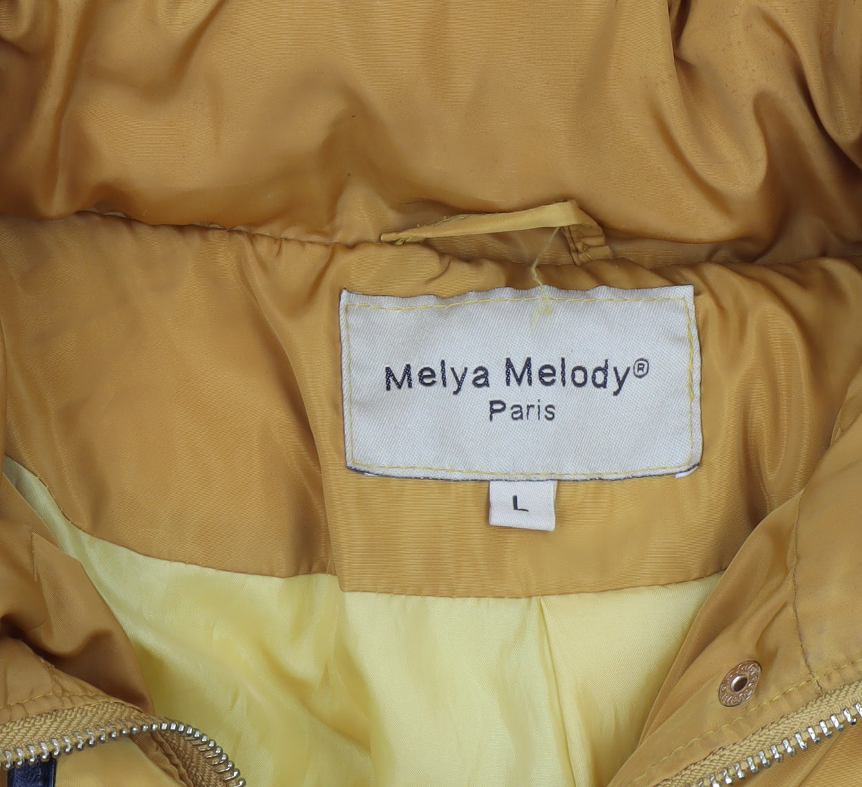 Womens UK Size L Melya Melody Yellow Puffer Jacket