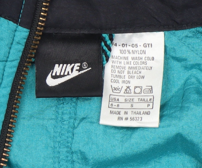 Womens UK Size S Nike Blue Windbreaker Coat