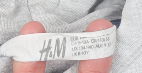 Boys UK Size 9-10 Years H&M Grey Pullover Hoodie