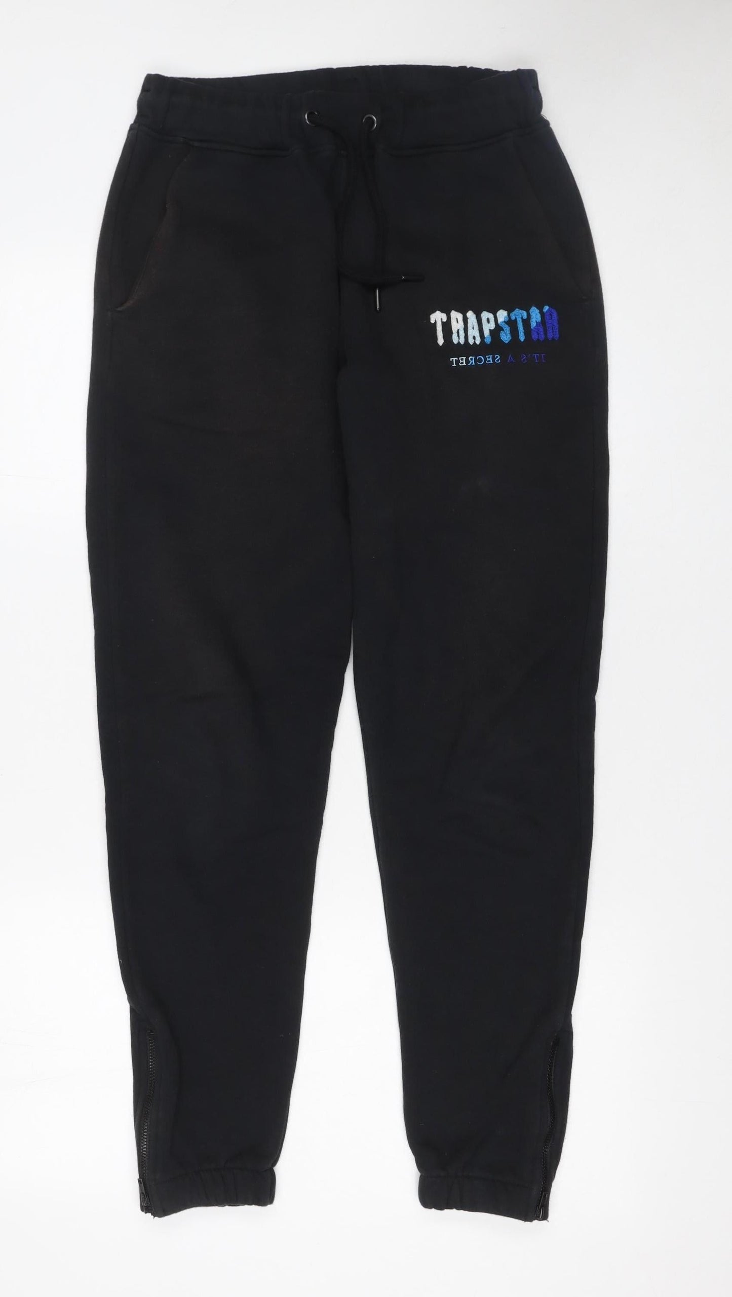 Mens UK Size XS Trapstar Regular Fit Jogger Black Trousers