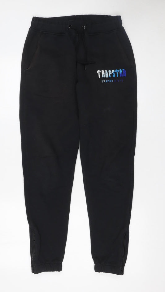 Mens UK Size XS Trapstar Regular Fit Jogger Black Trousers