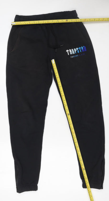 Mens UK Size XS Trapstar Regular Fit Jogger Black Trousers