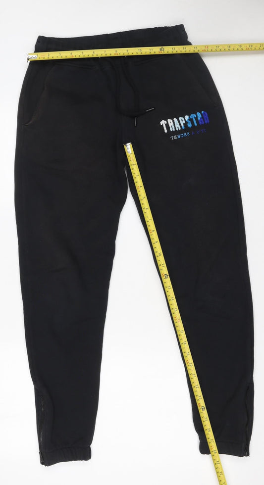 Mens UK Size XS Trapstar Regular Fit Jogger Black Trousers
