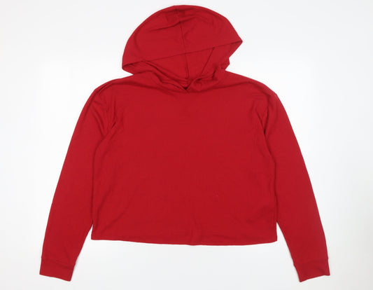 Womens UK Size L Hollister Red Pullover Hoodie