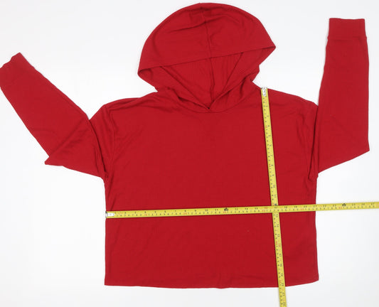 Womens UK Size L Hollister Red Pullover Hoodie