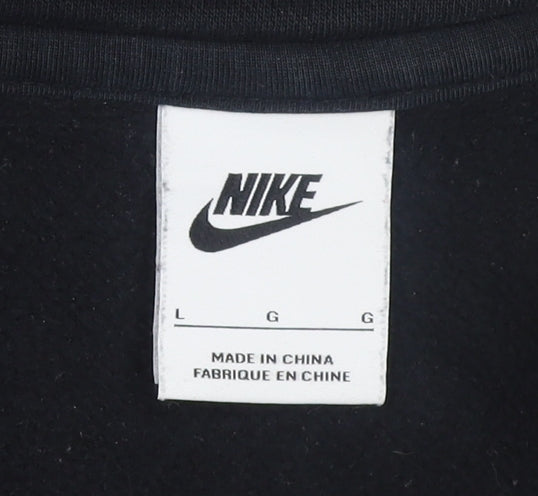 Mens UK Size L Nike Black Pullover Sweatshirt