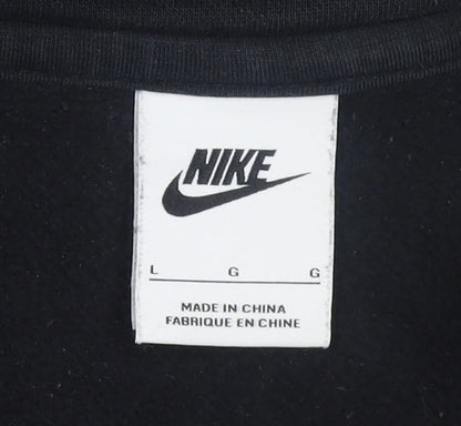 Mens UK Size L Nike Black Pullover Sweatshirt