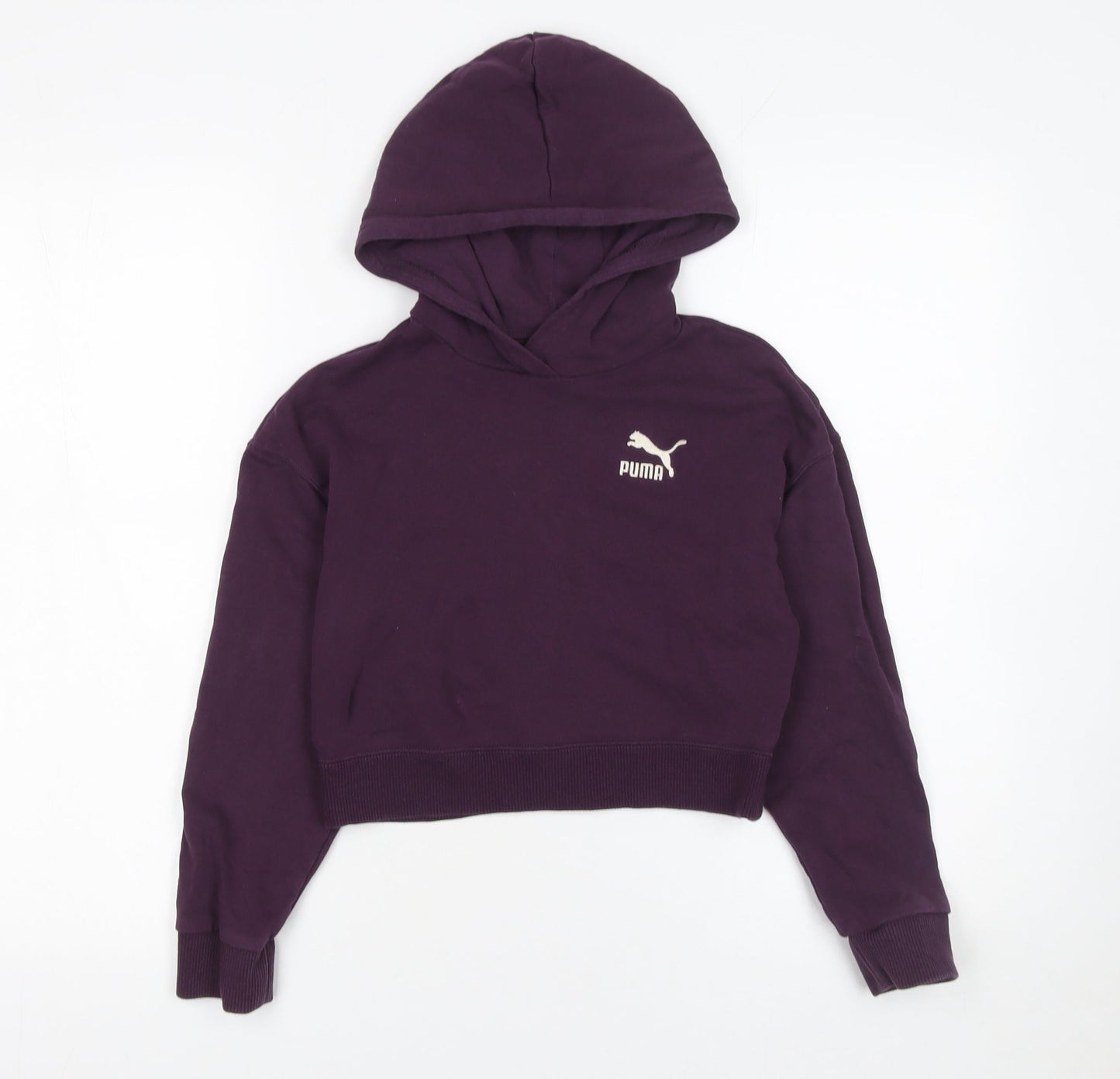 Girls UK Size 11-12 Years PUMA Purple Pullover Hoodie