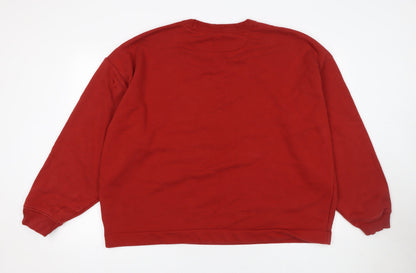 Mens UK Size L NEXT Red Pullover Sweatshirt