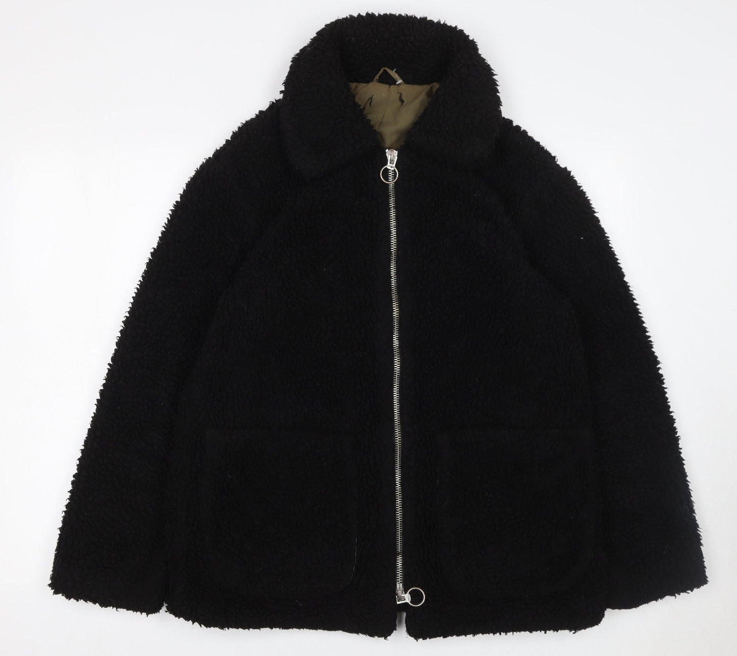 Womens UK Size 10 Topshop Black Puffer Jacket