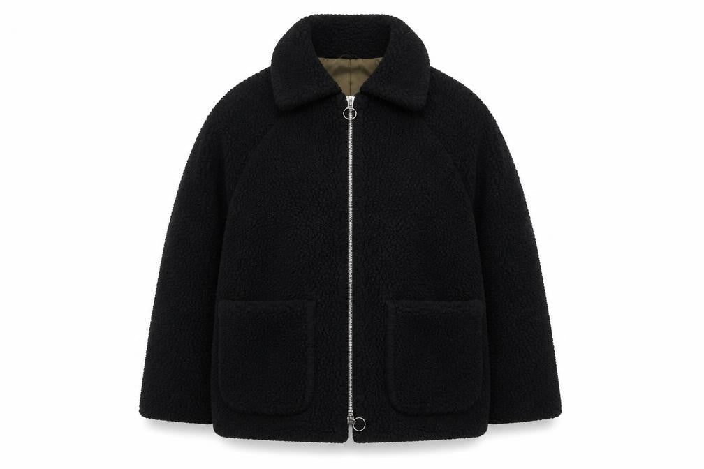 Womens UK Size 10 Topshop Black Puffer Jacket