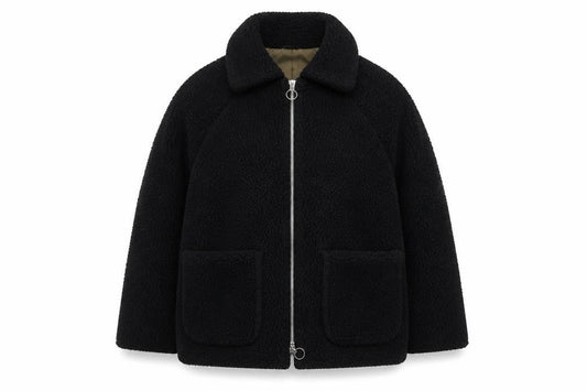 Womens UK Size 10 Topshop Black Puffer Jacket