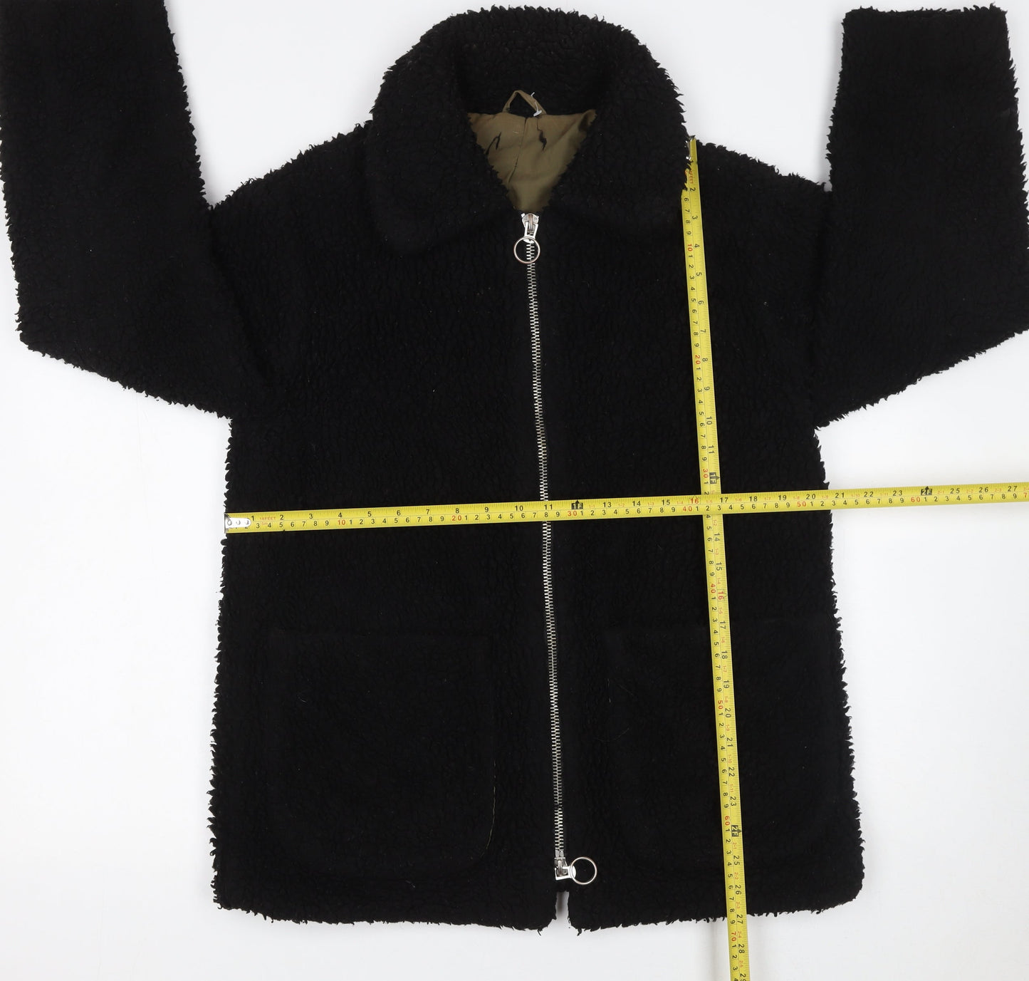 Womens UK Size 10 Topshop Black Puffer Jacket