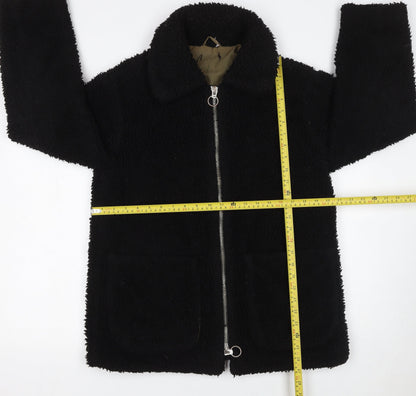 Womens UK Size 10 Topshop Black Puffer Jacket