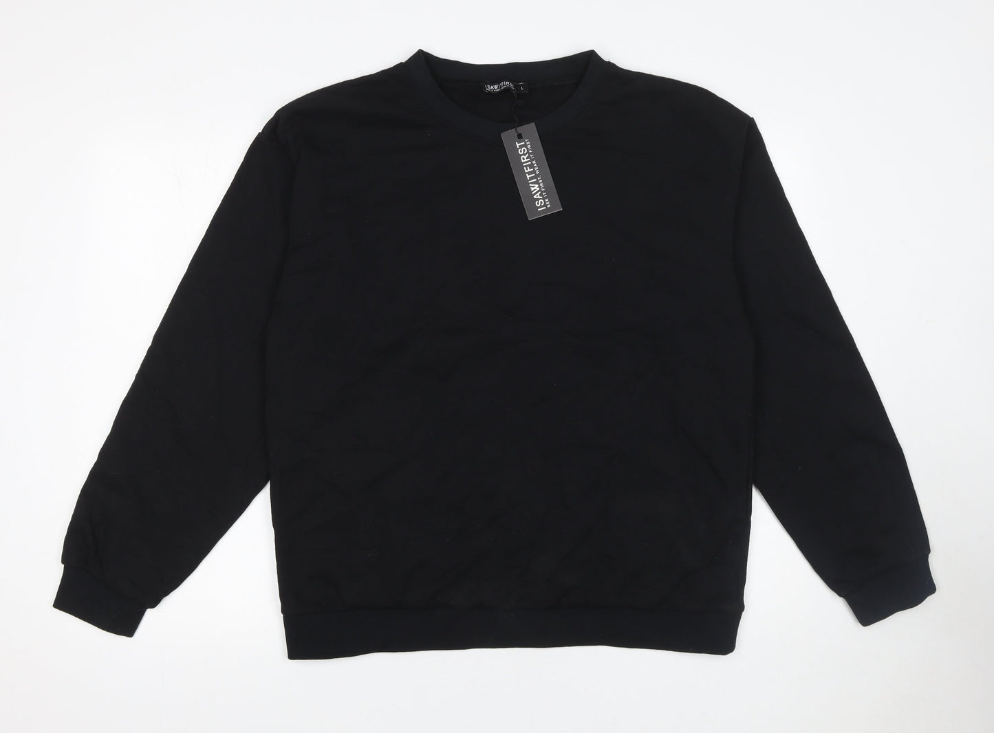 Womens UK Size L I SAW IT FIRST Black Pullover Sweatshirt