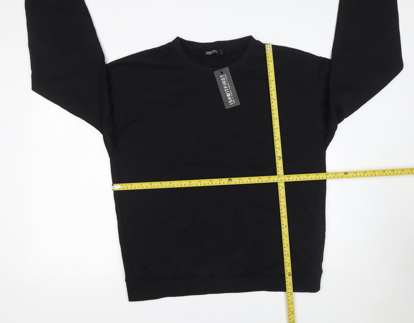 Womens UK Size L I SAW IT FIRST Black Pullover Sweatshirt