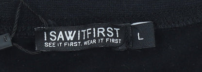Womens UK Size L I SAW IT FIRST Black Pullover Sweatshirt