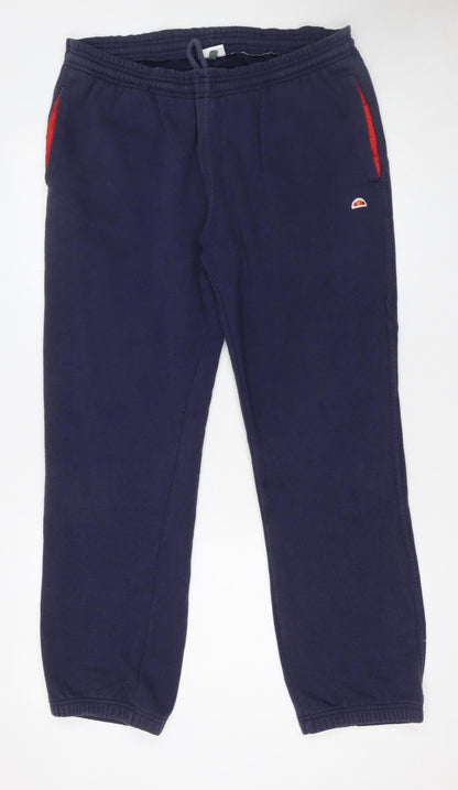 Mens UK Size M ellesse Regular Fit Jogger Blue Trousers