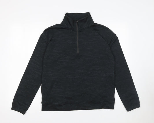 Womens UK Size S MONDETTA Black Pullover Sweatshirt