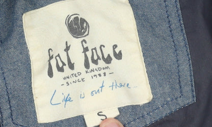 Womens UK Size S Fat Face Blue Parka Coat