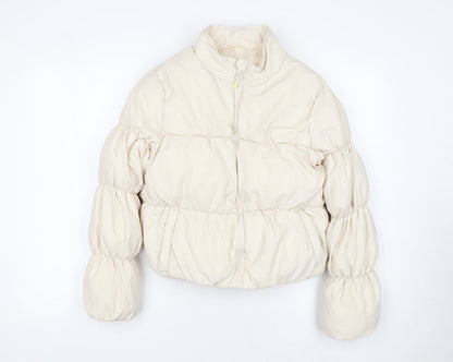 Girls UK Size 13 Years Matalan Ivory Puffer Jacket