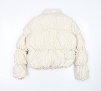 Girls UK Size 13 Years Matalan Ivory Puffer Jacket