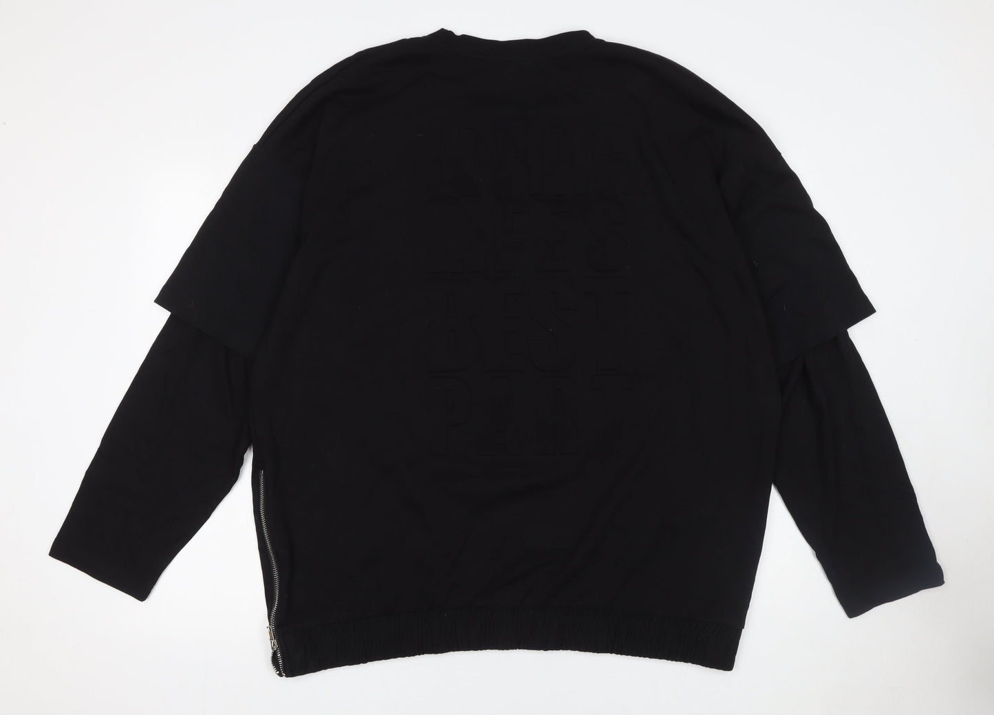 Mens UK Size XL Zara Black  T-Shirt