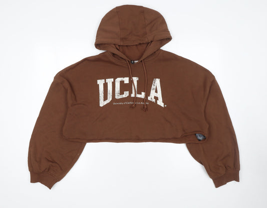 Womens UK Size M H&M Brown Pullover Hoodie