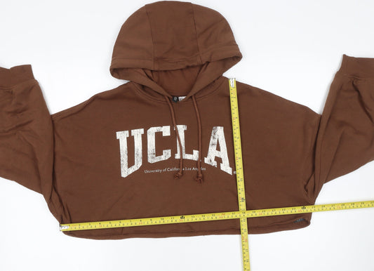 Womens UK Size M H&M Brown Pullover Hoodie